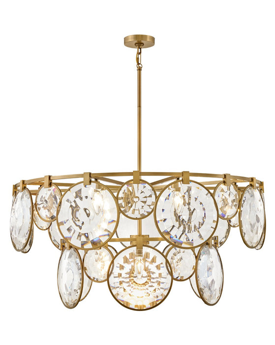 Fredrick Ramond FR31268HBR LED Chandelier, Heritage Brass