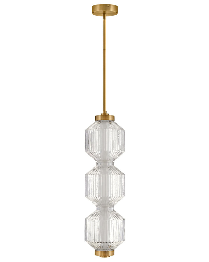 Fredrick Ramond FR41467LCB LED Convertible Pendant, Lacquered Brass