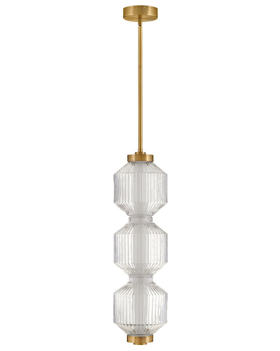 Fredrick Ramond FR41467LCB LED Convertible Pendant, Lacquered Brass