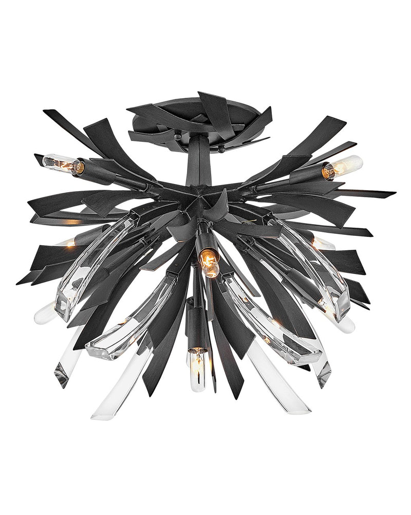Fredrick Ramond FR40903BGR LED Semi-Flush Mount, Brushed Graphite