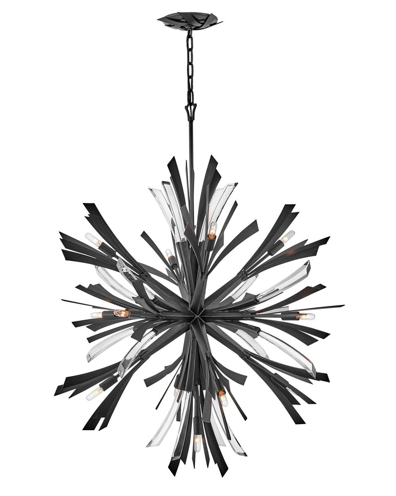 Fredrick Ramond FR40905BGR LED Chandelier, Brushed Graphite