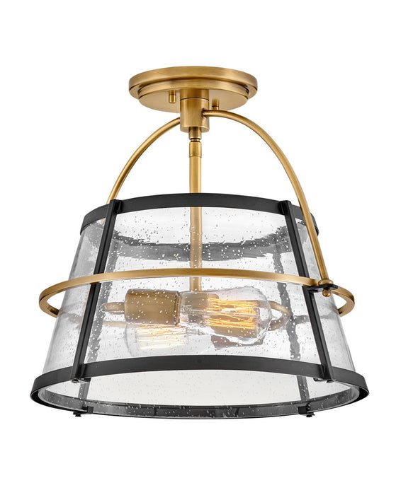Hinkley 38111HB LED Semi-Flush Mount, Heritage Brass