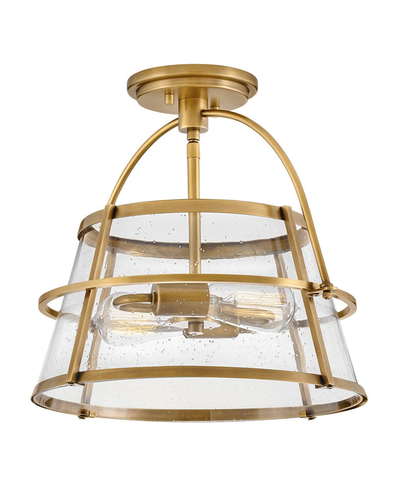 Hinkley 38111HB-HB LED Semi-Flush Mount, Heritage Brass