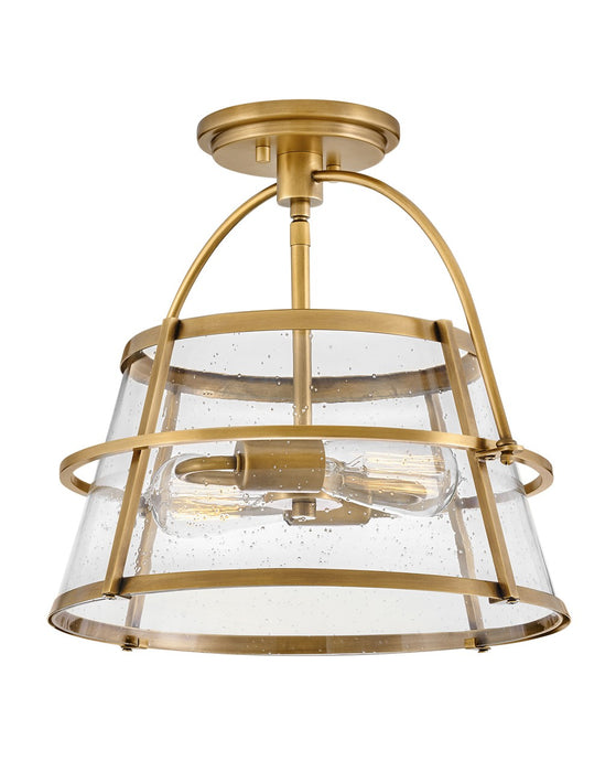 Hinkley 38111HB-HB LED Semi-Flush Mount, Heritage Brass