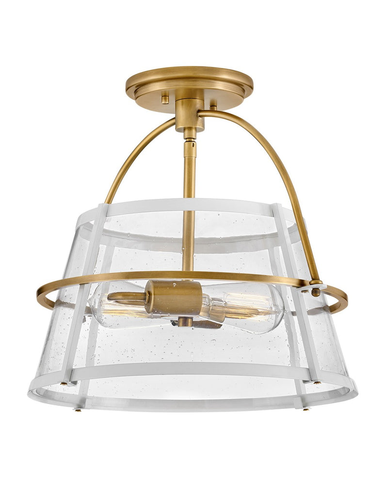 Hinkley 38111HB-PT LED Semi-Flush Mount, Heritage Brass