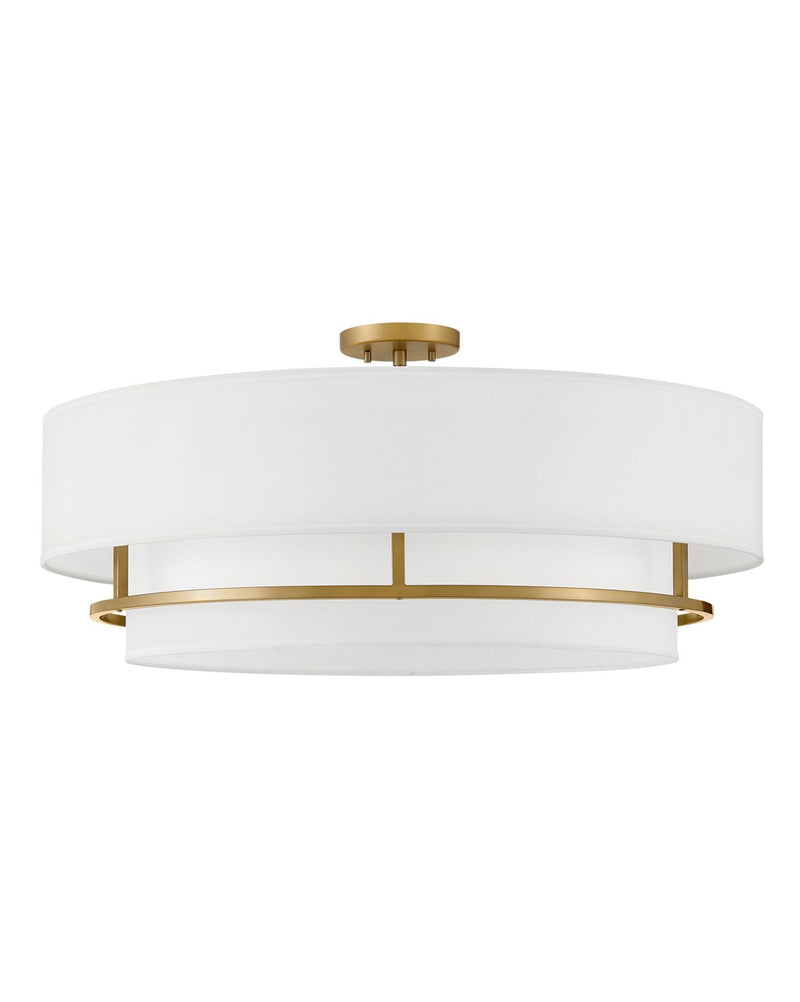 Hinkley 38895LCB LED Semi-Flush Mount, Lacquered Brass