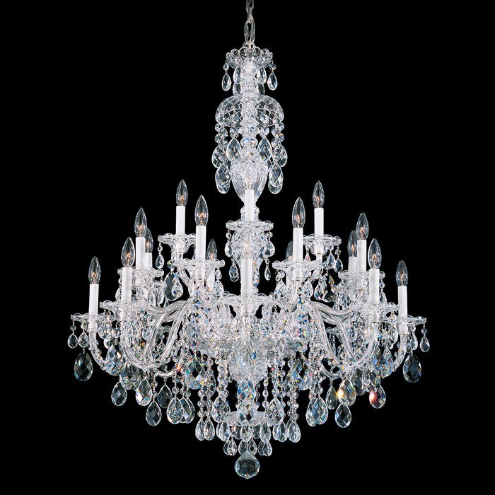 Schonbek 2998-40H 20 Light Chandelier, Polished Silver