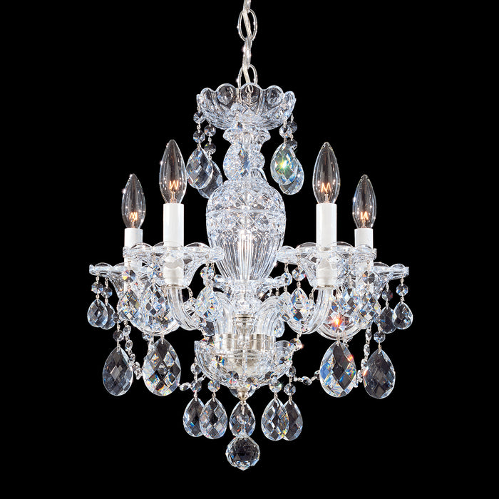 Schonbek 2999-40H Five Light Chandelier, Polished Silver