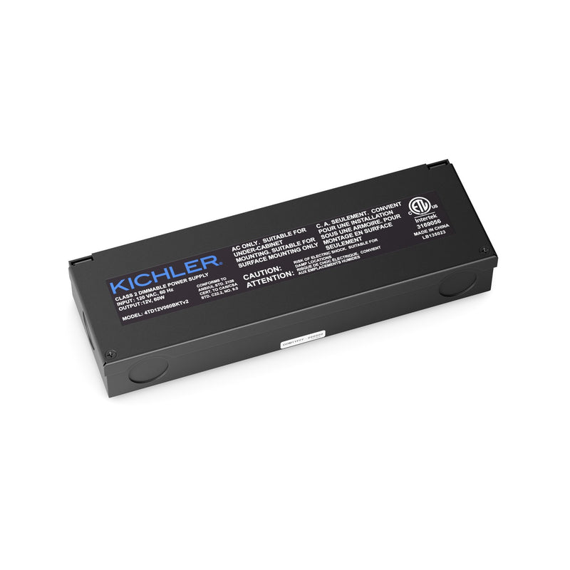 Kichler 4TD12V060BKTV2 Power Supply, Black Textured