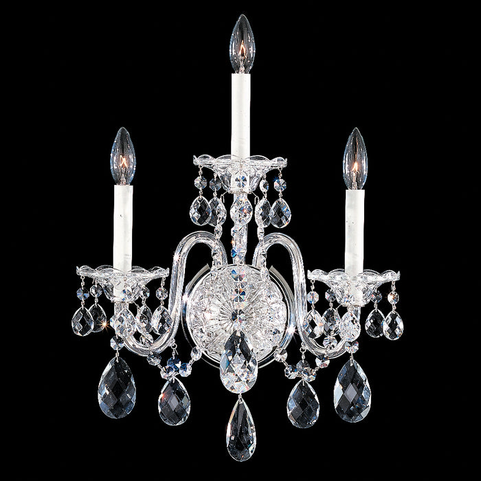 Schonbek 2992-40S Three Light Wall Sconce, Silver