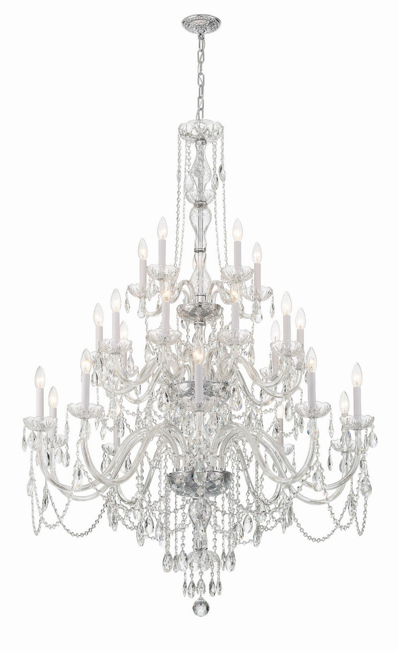 Crystorama 1156-CH-CL-MWP 25 Light Chandelier, Polished Chrome