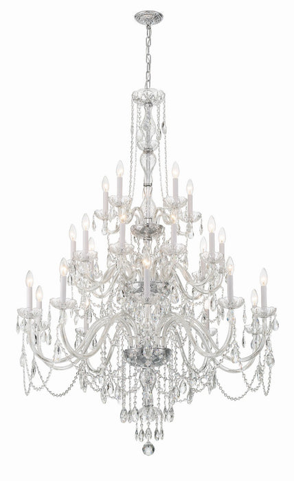 Crystorama 1156-CH-CL-MWP 25 Light Chandelier, Polished Chrome