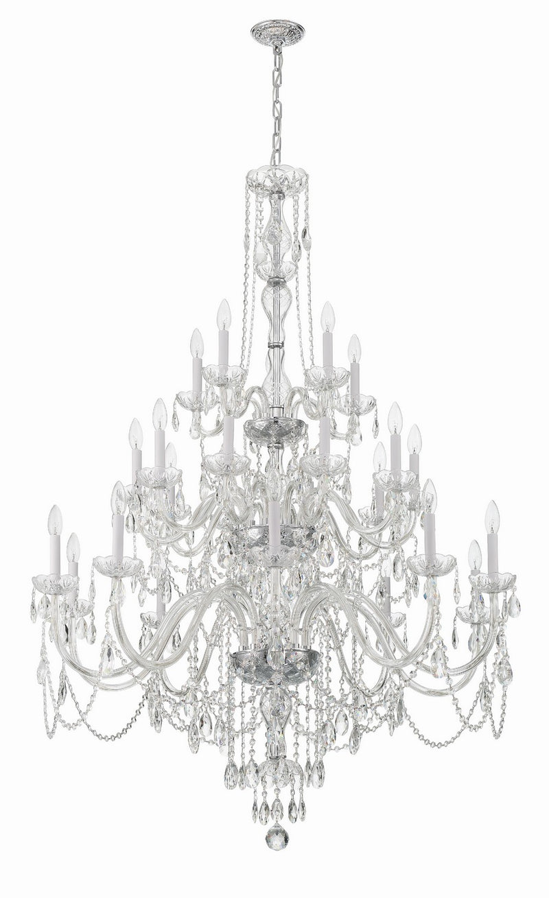 Crystorama 1156-CH-CL-MWP 25 Light Chandelier, Polished Chrome