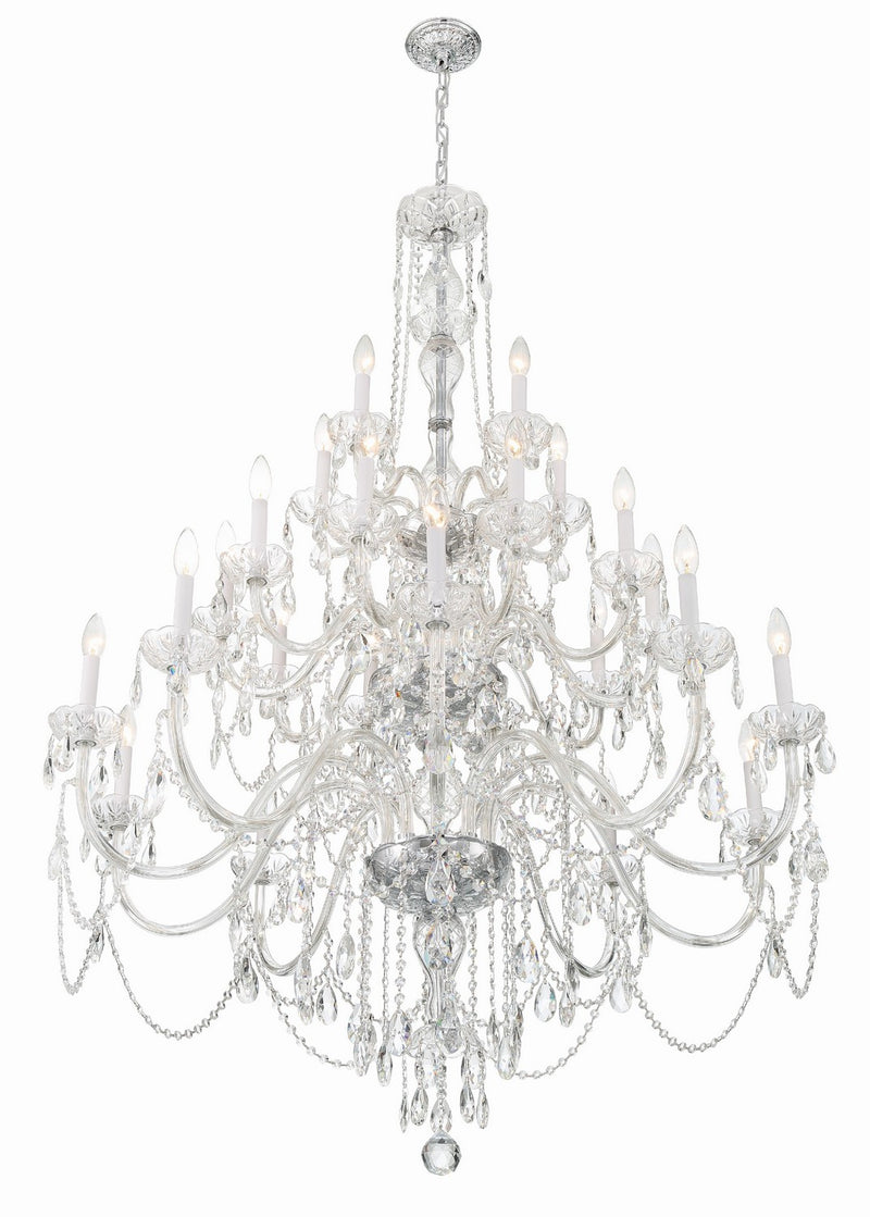 Crystorama 1156-CH-CL-MWP 25 Light Chandelier, Polished Chrome