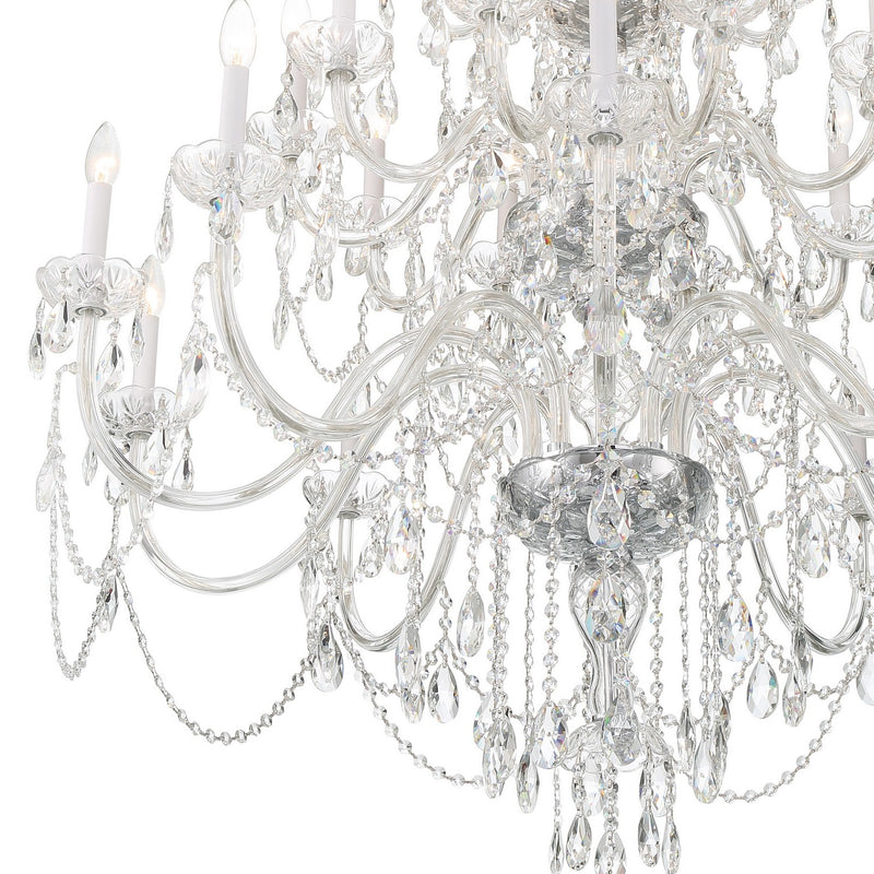 Crystorama 1156-CH-CL-MWP 25 Light Chandelier, Polished Chrome