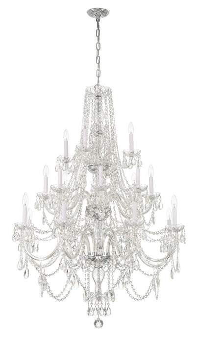 Crystorama 1157-CH-CL-MWP 20 Light Chandelier, Polished Chrome