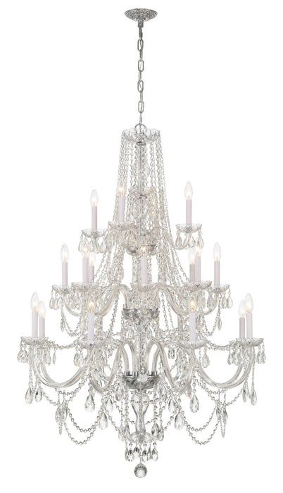 Crystorama 1157-CH-CL-MWP 20 Light Chandelier, Polished Chrome