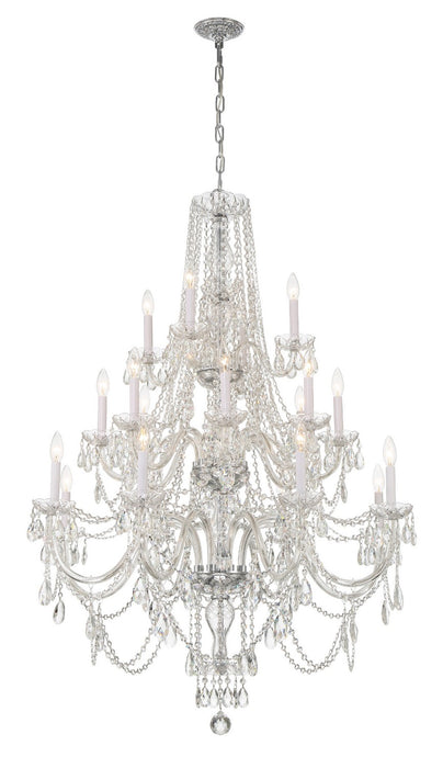 Crystorama 1157-CH-CL-MWP 20 Light Chandelier, Polished Chrome