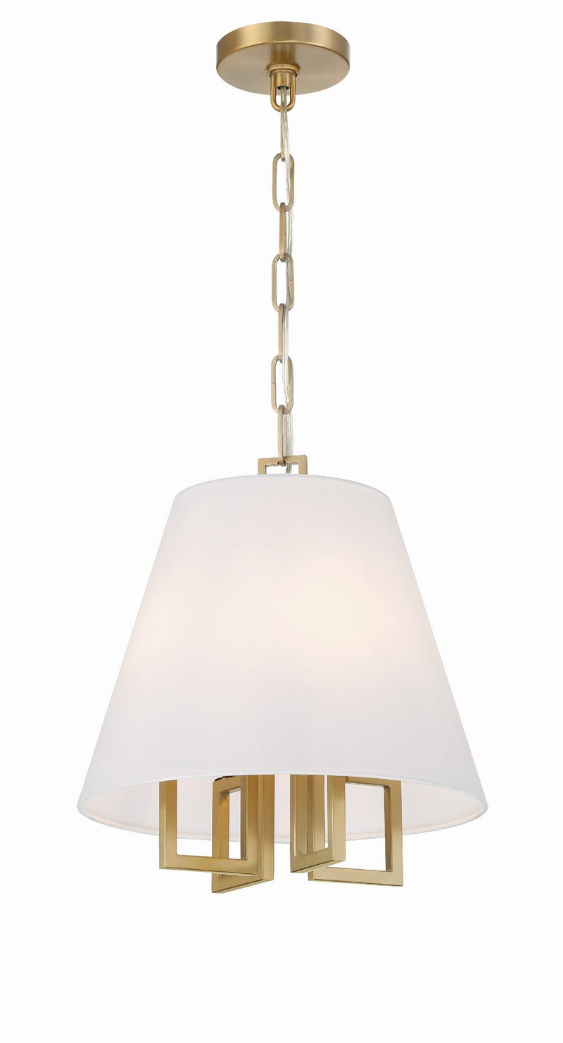 Crystorama 2254-VG Four Light Mini Chandelier, Vibrant Gold