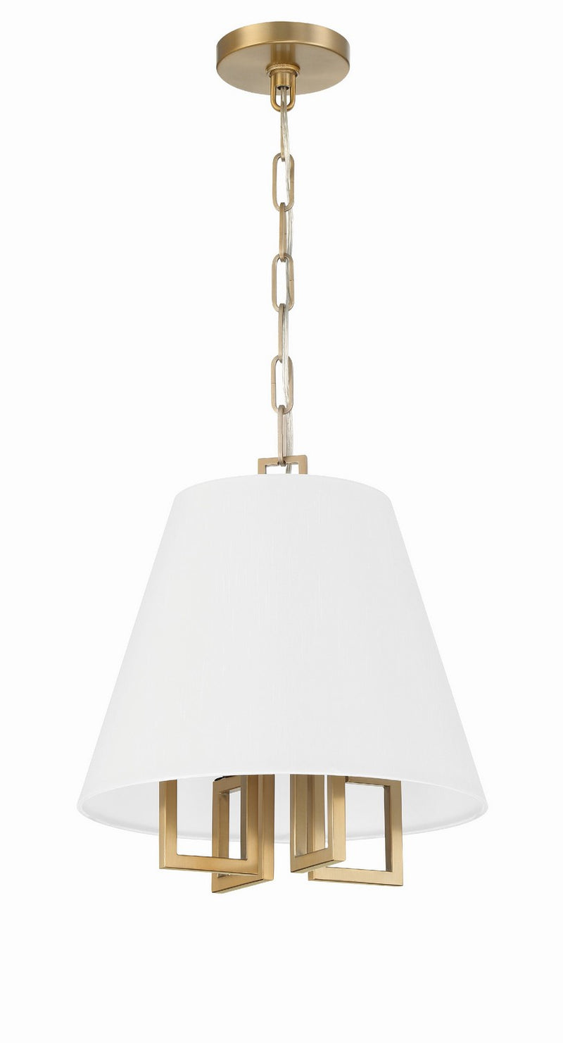 Crystorama 2254-VG Four Light Mini Chandelier, Vibrant Gold