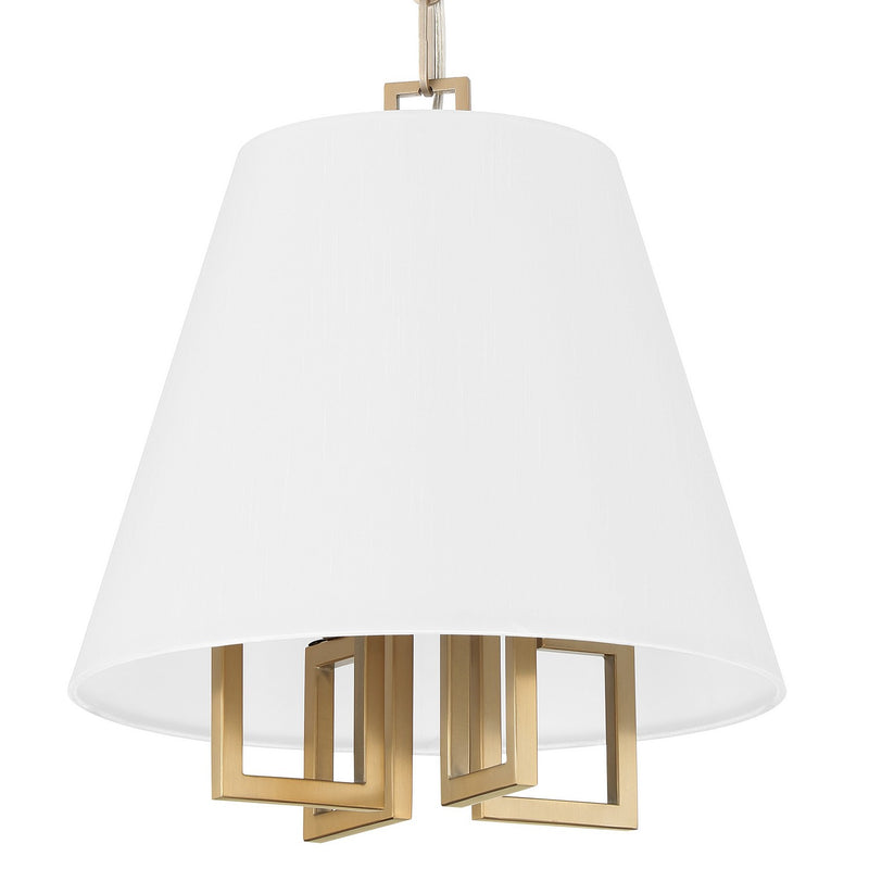 Crystorama 2254-VG Four Light Mini Chandelier, Vibrant Gold