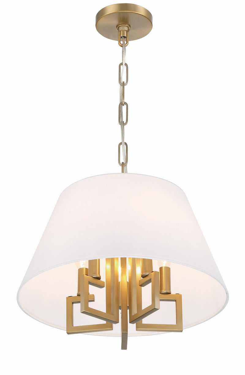 Crystorama 2255-VG Five Light Mini Chandelier, Vibrant Gold