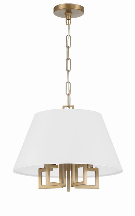 Crystorama 2255-VG Five Light Mini Chandelier, Vibrant Gold