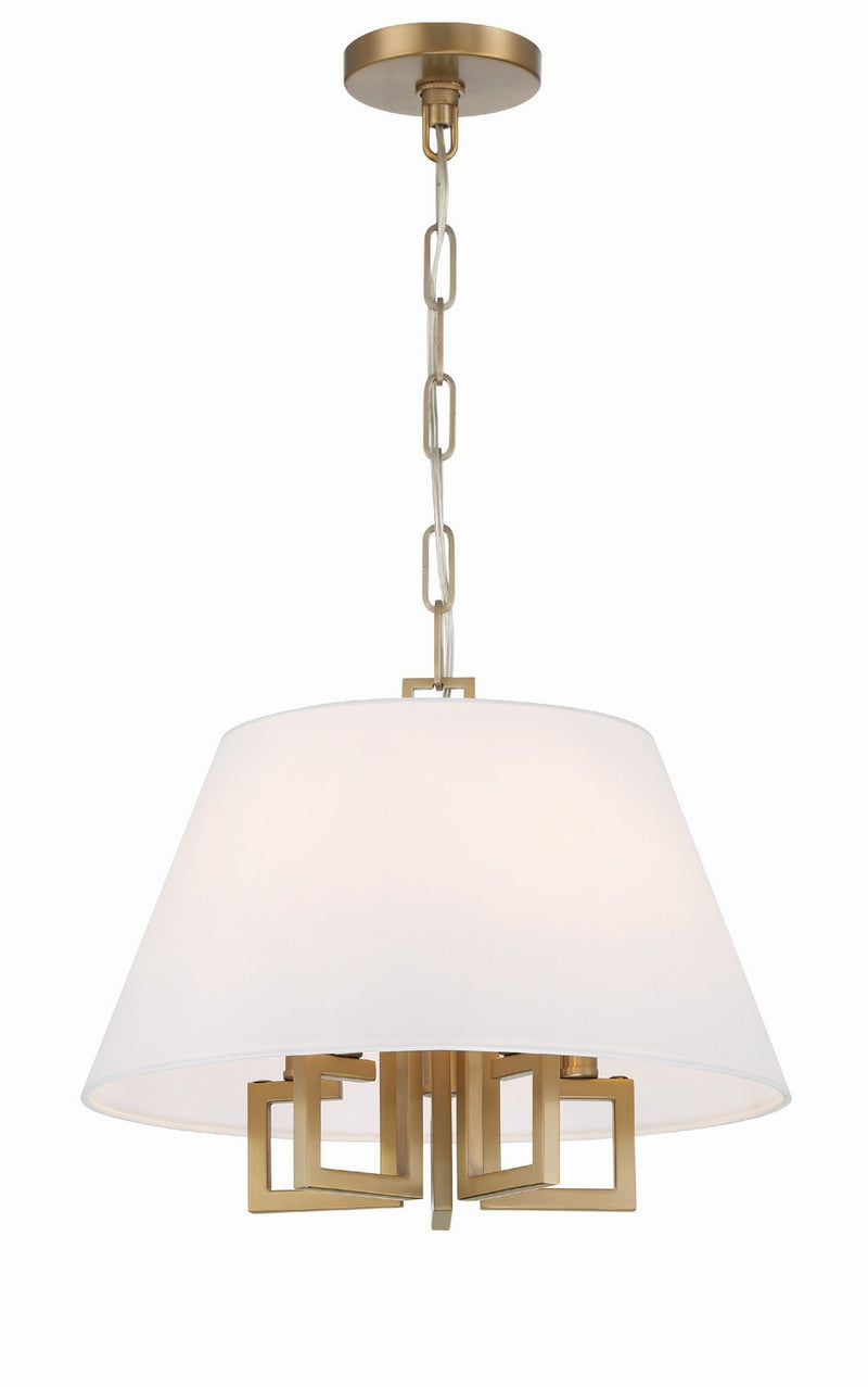 Crystorama 2255-VG Five Light Mini Chandelier, Vibrant Gold