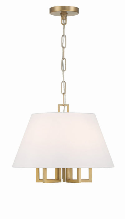 Crystorama 2255-VG Five Light Mini Chandelier, Vibrant Gold