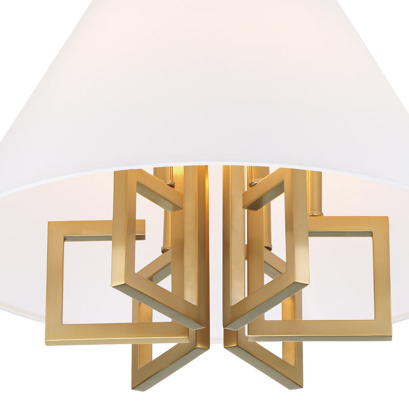 Crystorama 2256-VG Six Light Chandelier, Vibrant Gold