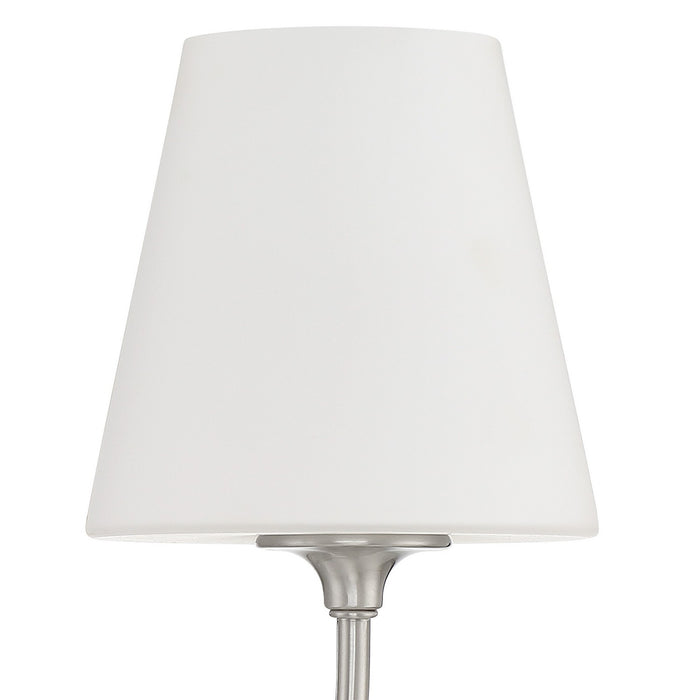 Crystorama 2441-OP-BN One Light Wall Sconce, Brushed Nickel