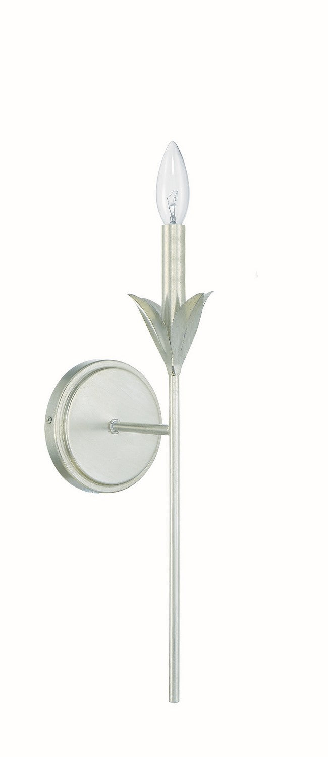 Crystorama 531-SA One Light Wall Sconce, Antique Silver