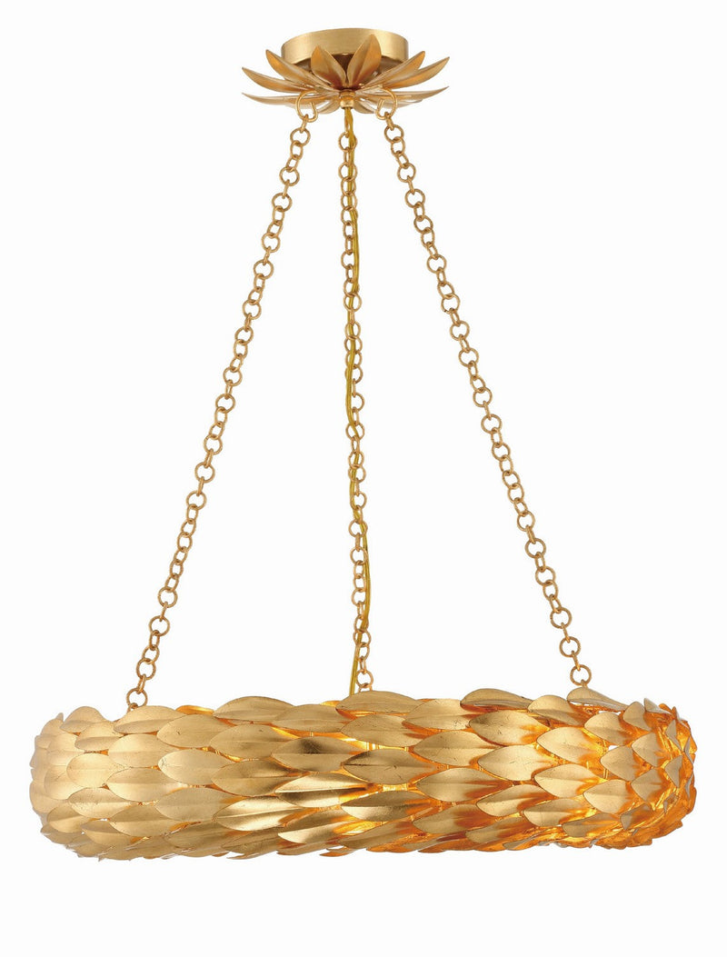 Crystorama 536-GA Six Light Pendant, Antique Gold (Display - Final Sale)