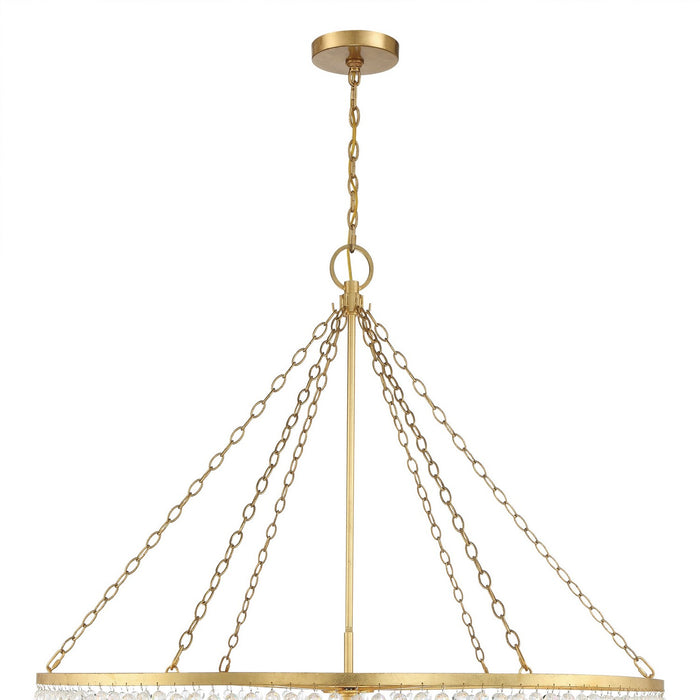 Crystorama 614-GA 15 Light Chandelier, Antique Gold