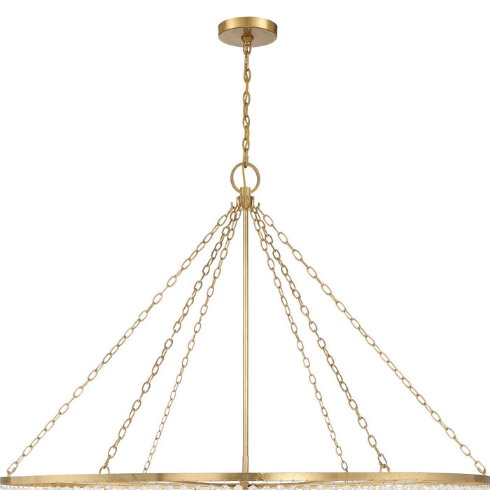 Crystorama 618-GA 24 Light Chandelier, Antique Gold