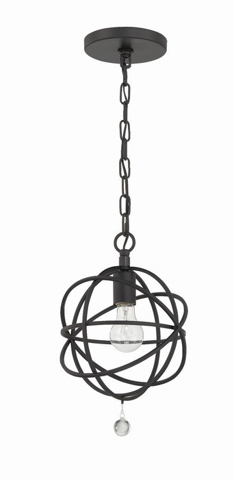 Crystorama 9220-BK One Light Pendant, Black