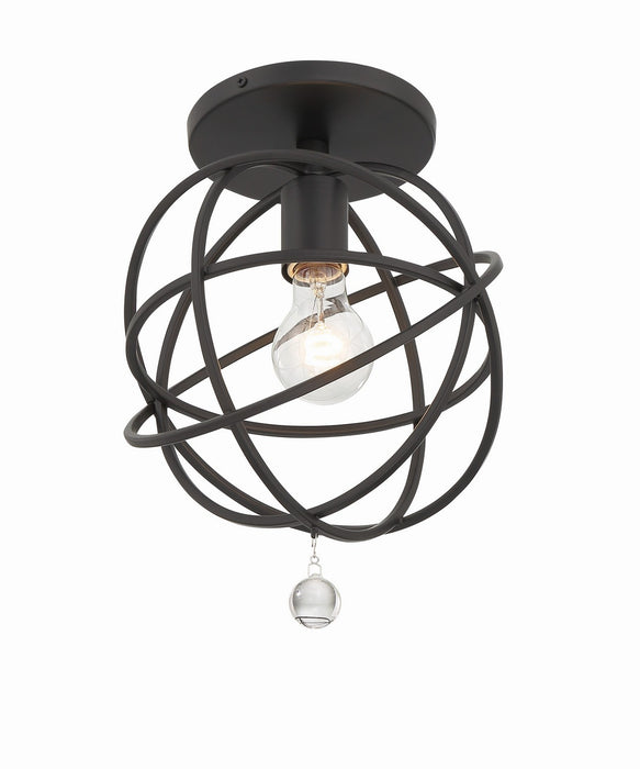 Crystorama 9220-BK_CEILING One Light Semi Flush Mount, Black