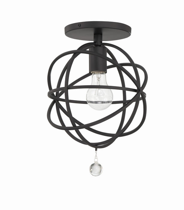 Crystorama 9220-BK_CEILING One Light Semi Flush Mount, Black