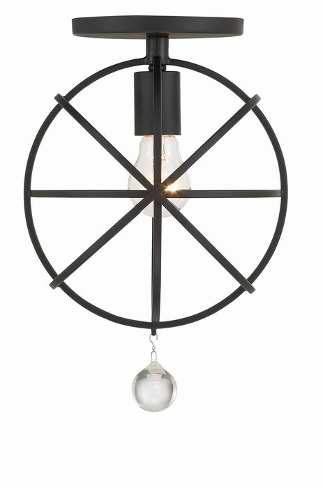 Crystorama 9220-BK_CEILING One Light Semi Flush Mount, Black