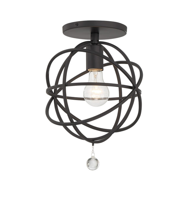 Crystorama 9220-BK_CEILING One Light Semi Flush Mount, Black