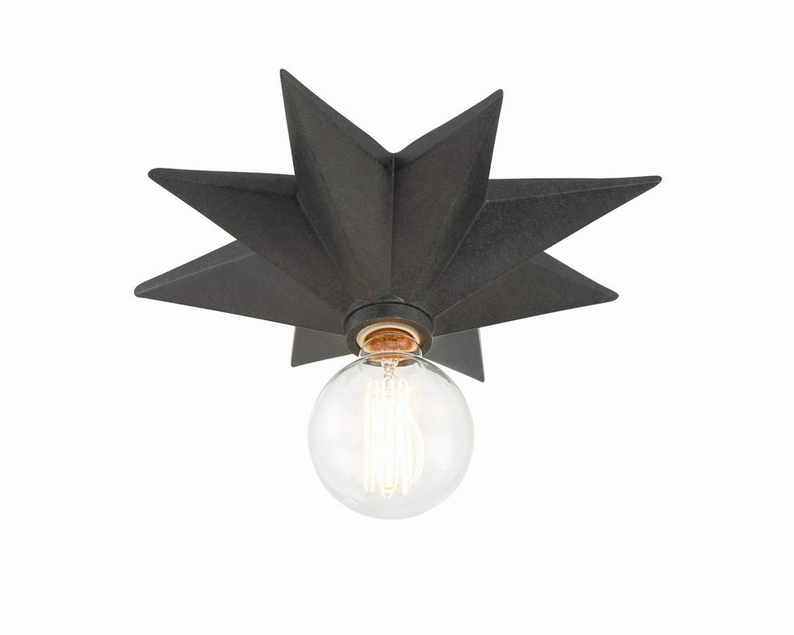 Crystorama 9230-BK One Light Flush Mount, Black