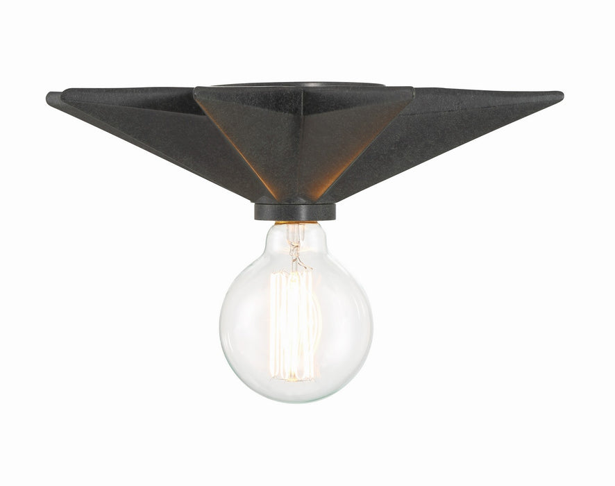 Crystorama 9230-BK One Light Flush Mount, Black