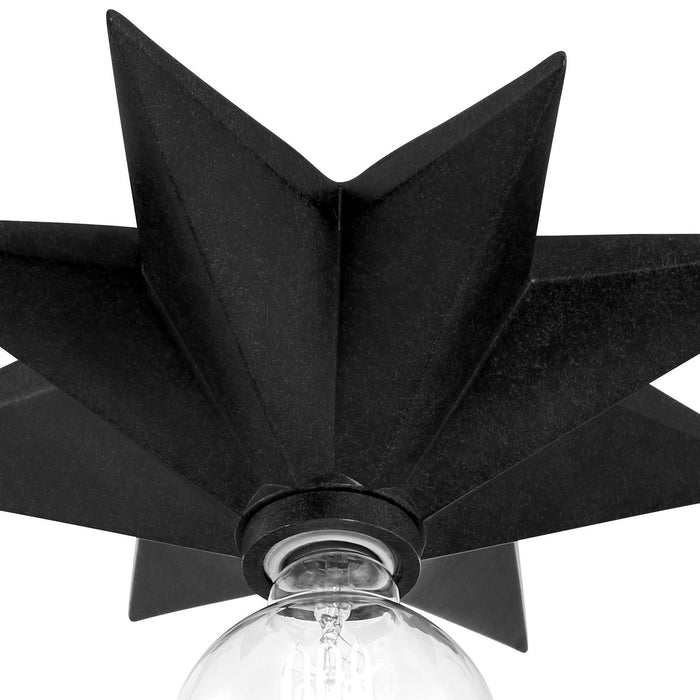 Crystorama 9230-BK One Light Flush Mount, Black