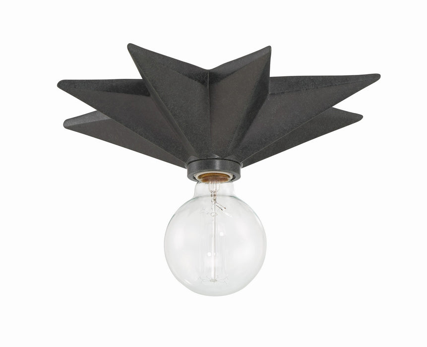 Crystorama 9230-BK One Light Flush Mount, Black