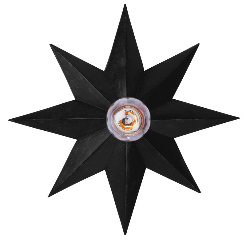 Crystorama 9230-BK One Light Flush Mount, Black