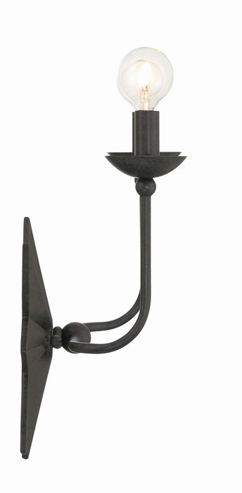 Crystorama 9232-BK Two Light Wall Sconce, Black