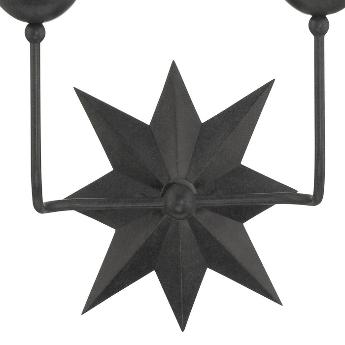 Crystorama 9232-BK Two Light Wall Sconce, Black