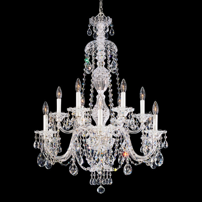 Schonbek 2997-40S 12 Light Chandelier, Silver