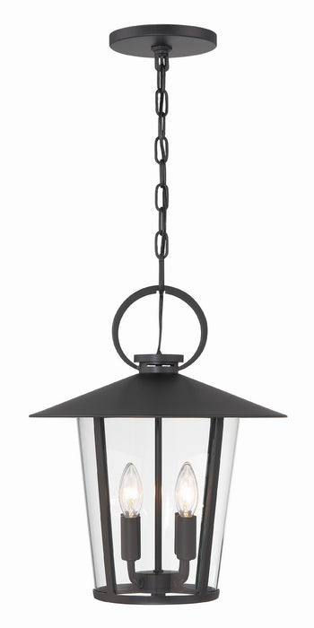 Crystorama AND-9204-CL-MK Four Light Outdoor Chandelier, Matte Black