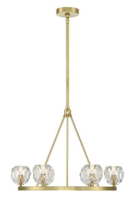 Crystorama ARA-10264-SB LED Chandelier, Soft Brass